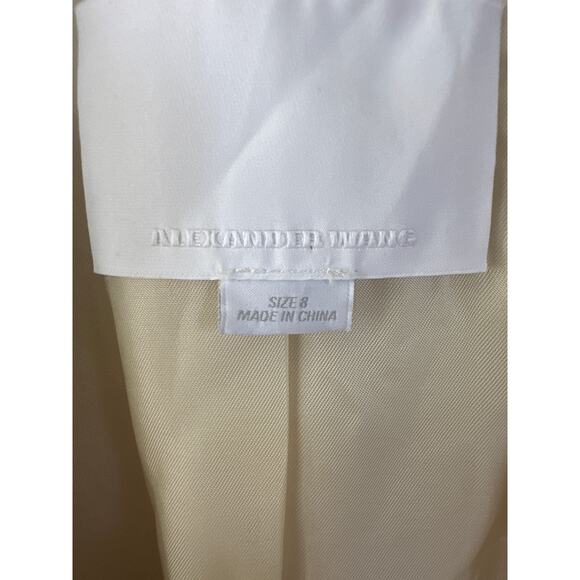 Alexander Wang Virgin Wool Shawl Lapel Blazer Size 8 Off-White - Picture 3 of 6